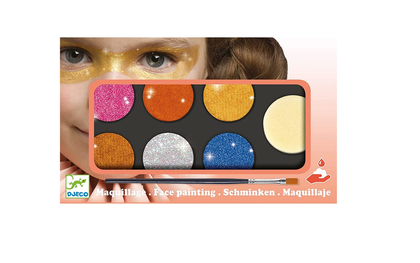 Maquillaje 6 colores metalizados calidad cosmética