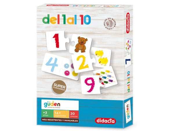 Del 1 al 10 puzzle didáctico