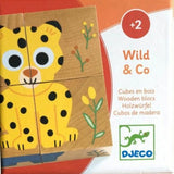 Wild & Co puzzle bloques de madera animales de selva