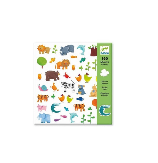 160 stickers de animales