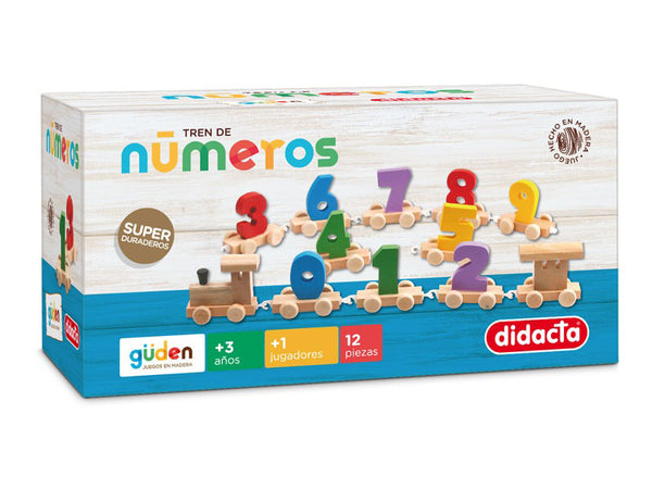 Tren de los Números en madera